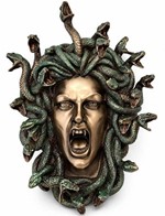 Unik vægdekoration. Græsk mytologi, Gorgon-Medusa hoved med slangehår