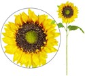 Kunstig satin solsikke på stilk. Rigtig smuk og billig blomst, 74 cm