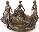 MORSDAG GAVE. Unik art nouveau skål med tre Lady til bolig dekoration
