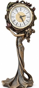 Eksklusiv Art Nouveau Ur Bronzefigur. Perfekt Bryllupsgave til Ham