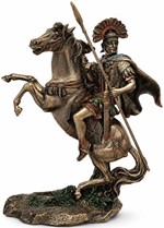 GAVE HAM. Imporedende bronze skulptur af Romerske centurion på hest