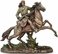 INDIANER FIGUR. Apache på hest, bronze dekoration til hjemmet