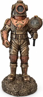 DEKORATION HJEMMET. Steampunk Veronese figur af døde dykker med LED