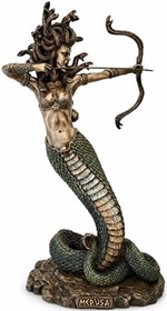 Frygtindgydende smuk Medusa figur. Iøjnefaldende smuk boligindretning