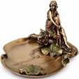 Romantisk Art Nouveau Skål: Pige og Lotusblomst - Unik Kunstværk