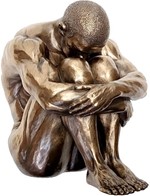 GAVEIDEER TIL VENINDE. Nøgen atletisk mand bronze skulptur af Veronese