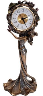 Eksklusiv Art Nouveau Ur Bronzefigur. Perfekt Bryllupsgave til Ham