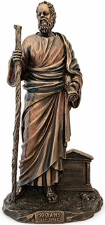 SOKRATES. En unik bronze figur af antikkens største filosof fra Athen