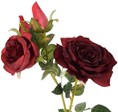 Billige, langstilkede røde kunstige roser af satin, 70 cm lange