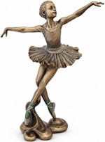 BALLERINA FIGUR. Billig dekoration til hjemmet i form smuk bronzefigur