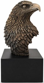 Majestætisk Ørnehoved i Bronze. Dekorativ skulptur med sjæl og styrke