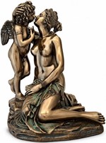 Amor og Psyke Figur. Romantisk bronzeskulptur til tidløse øjeblikke