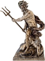 Klassisk Neptun figur til gave. Håndmalet kunst og hjemmedekoration
