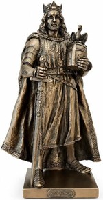GAVER TIL MÆND. Flot dekorativ bronze figur af Kong Arthur