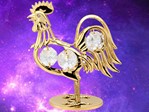 FØDSELSDAGSGAVE TIL KÆRESTEN MAND. Hane figur med Swarovski krystaller