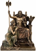 Zeus og Hera figur. Symbol på evig kærlighed og guddommelig kraf