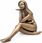 Lille figur, stor følelse. Bronzeinspiration af siddende nøgen pige