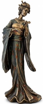 Unik bronze Geisha-skulptur . En gave fuld af elegance og tradition