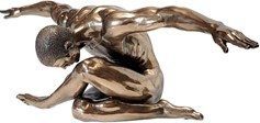 FIGUR MAND. Flot bronzeskulptur af nøgen mand i kunstnerisk stilling