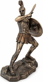 GRÆSKE HELTE. Bronze figur af Hektor den tapreste af trojanske krigere