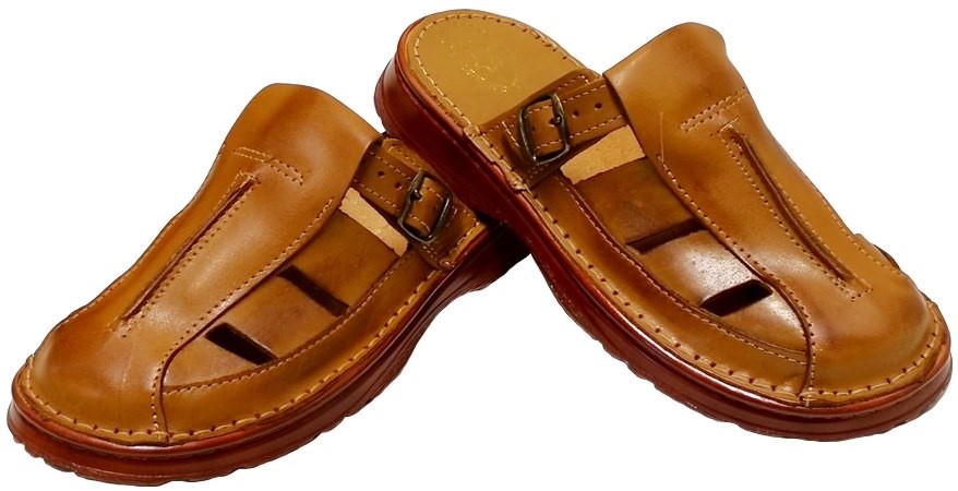 Moderne, billige sandaler ægte læder med en gummisål