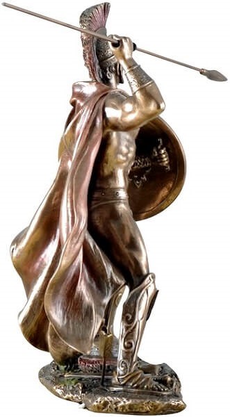 BILLIG DEKORATION TIL Bronzefigur Leonidas i kampen
