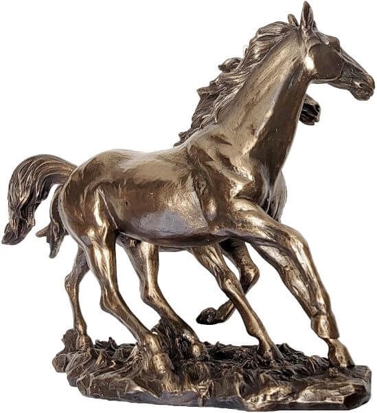GAVE TIL HAM. Enestående, billig bronze heste skulpturer salg